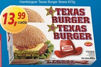 Supermercados Guanabara Hamburguer Texas Burger Seara 672g oferta