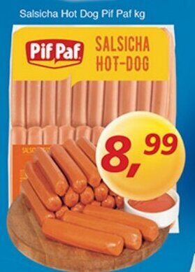 Supermercados Guanabara Salsicha Hot Dog Pif Paf 1kg oferta