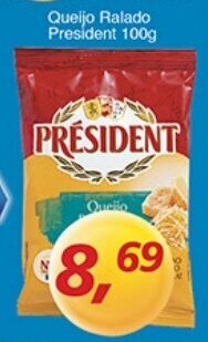 Supermercados Guanabara Queijo ralado President 100g oferta