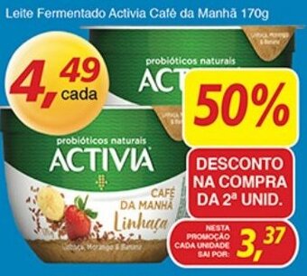 Leite Fermentado Activia Cafe da Manha 170g