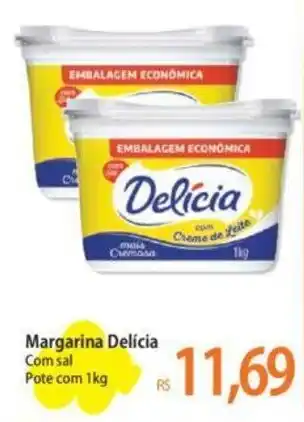 Atacadão Margarina Delícia Com sal Pote com 1kg oferta