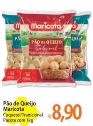 Atacadão Pão de Queijo Maricota Coquetel/TradicionalPacote com 1kg oferta