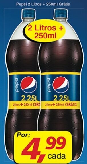 Supermercados Guanabara Pepsi 2L + 250ml Gratis oferta