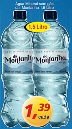 Agua Mineral Sem Gas da Mortanha 1.5L