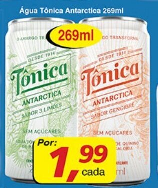 Supermercados Guanabara Agua Tonica Antarctica 269ml oferta