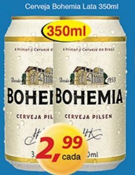 Supermercados Guanabara Cerveja Bohemia lata 350ml oferta