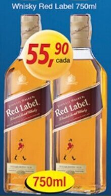 Supermercados Guanabara Whisky Red Label 750ml oferta