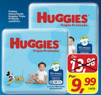 Supermercados Guanabara Fraldas descartaveis Huggies tripla Pretecao Jumbinho oferta