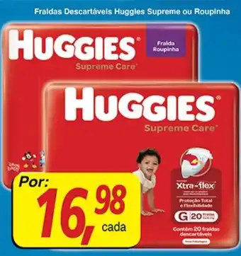 Supermercados Guanabara Fraldas Descartaveis Huggies Supreme ou Roupinha oferta