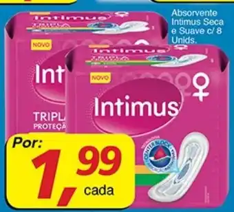 Supermercados Guanabara Absorvente Intimus Seca e Suave c/8 unids. oferta