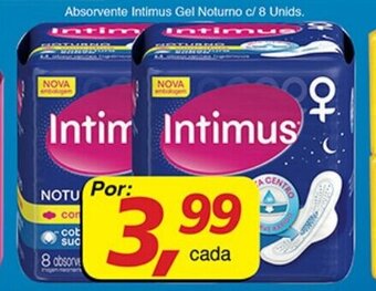Supermercados Guanabara Absorvente Intimus Gel Noturno c/ 8 unids. oferta