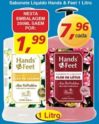 Supermercados Guanabara Sabonete Liquido Hands Feet 1L oferta