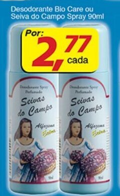 Supermercados Guanabara Desodorante Bio Care ou Seiva do Campo Spray 90ml oferta