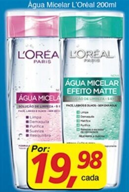Supermercados Guanabara Agua Micelar L'Oreal 200ml oferta