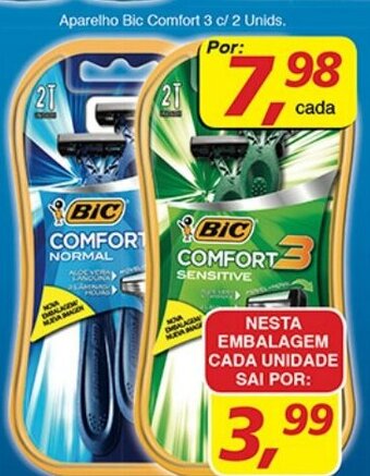 Supermercados Guanabara Aparelho Bic Comfort 3 c/ 2 unids. oferta