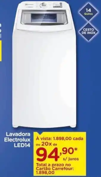 Carrefour Lavadora Electrolux LED14 oferta