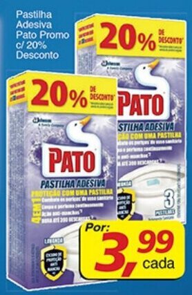 Supermercados Guanabara Pastilha Adesiva Pato Promo c/ 20% desconto oferta