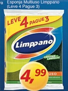 Supermercados Guanabara Esponja Multiuso Limppano (Leve 4 Pague 3) oferta