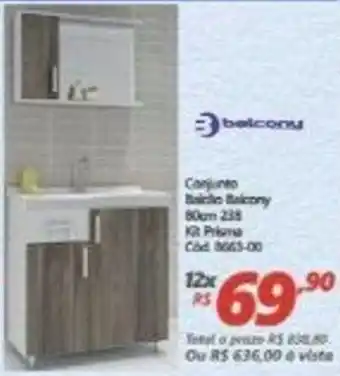 Lojas Becker Conjunto Balcao Balcony 80cm oferta