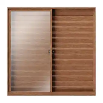 Quero Quero Janela de alumínio Veneziana 03 folhas Amadeirado Classic - 120X150 oferta