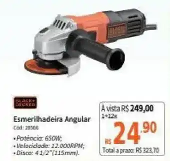 Deltasul Esmerilhadeira Angular Black+Decker 650w oferta
