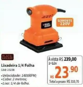 Lixadeira 1/4 Folha