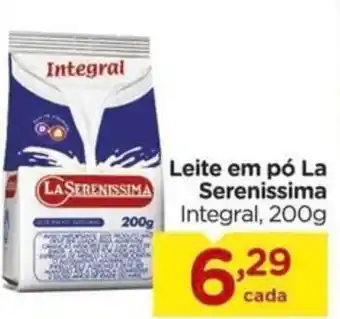 Carrefour Leite em pó La Serenissima Integral, 200g oferta