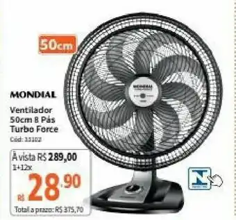 Deltasul Mondial Ventlador 50cm 8 Pas Turbo Force oferta