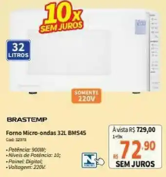 Brastemp Forno Microondas 32L