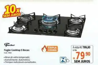 Deltasul Fogao Cooktop 5 Bocas oferta