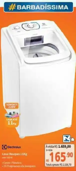 Deltasul Electrolux Lava roupas 11kg oferta