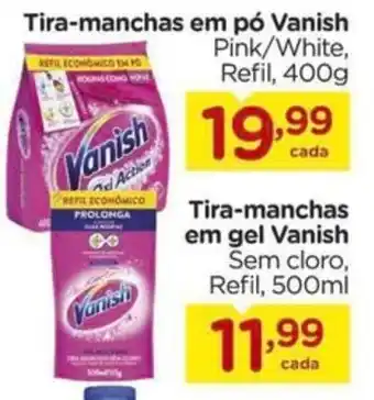 Carrefour Tira-manchas em pó Vanish Pink/White, Refil, 400g oferta