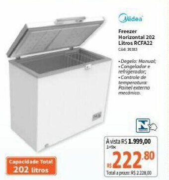 Deltasul Midea Freezer Horizontal 202L oferta