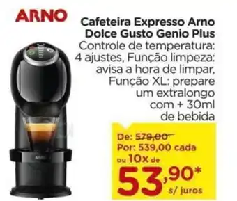 Cafeteira Expresso Arno Dolce Gusto Genio Plus