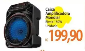 Atacadão Caixa Amplificadora Mondial Bivolt 150W Unidade oferta