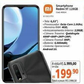Deltasul Smartphone Redmi 9T 128GB oferta