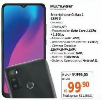 Deltasul Multilaser Smartphone G Max 2 128GB oferta