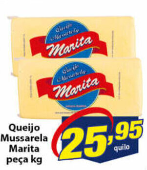 Vencedor Atacadista Queijo Mussarela Marita peca 1kg oferta