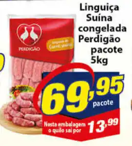 Vencedor Atacadista Linguica Suina congelada Perdigao pacote 5kg oferta