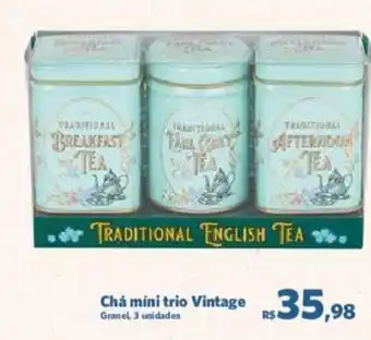 Chá mini trio Vintage Granel, 3 unidades