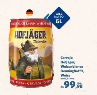 Sam's Club Cerveja Hofjäger, Weizenbier ou Denninghoff's, Weiss Barril, 5 litros oferta