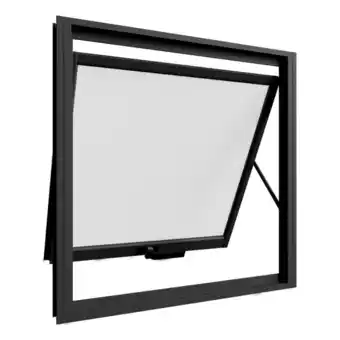 Janela Maxim ar Alumínio Premium Vidro Liso Preto - 60x80