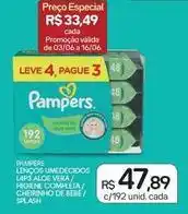 Drogal Pampers - lenços umedecidos l4p3 aloe vera oferta