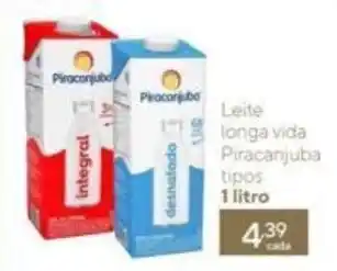 Coop Leite longa vida Piracanjuba tipos 1 litro oferta