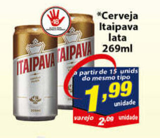 Vencedor Atacadista Cerveja Itaipava lata 269ml oferta