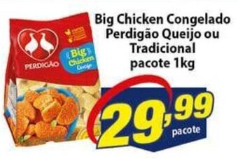Vencedor Atacadista Big Chicken congelado Perdigao Queijo ou Tradicional pacote 1kg oferta