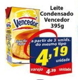 Vencedor Atacadista Leite Condensado Vencedor 395g oferta