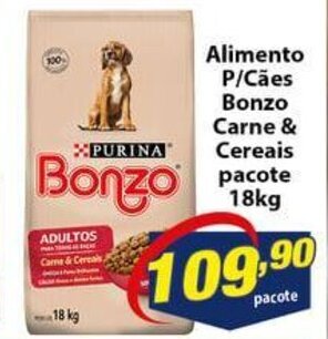 Vencedor Atacadista Alimento p/ caes Bonzo Carne & Cereais pacote 18kg oferta