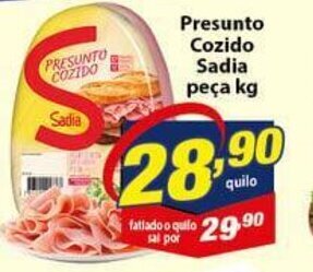 Vencedor Atacadista Presunto Cozido Sadia peca 1kg oferta