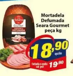 Vencedor Atacadista Mortadela Defumada Seara Gourmet peca 1kg oferta